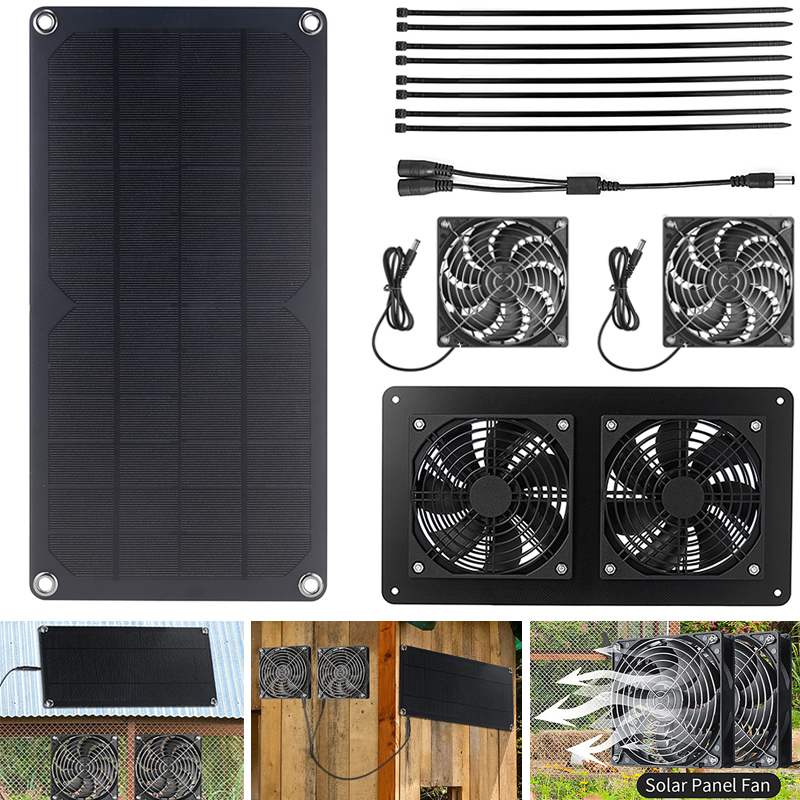 Renewable Energy House - 100W Solar Panel Exhaust Fan Air