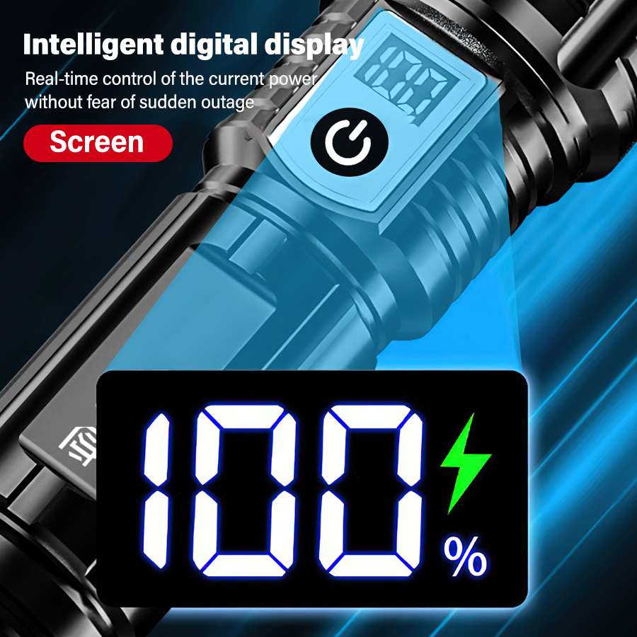 High Power 200000LM LED Flashl - Renewable Energy Battery 评论和价格