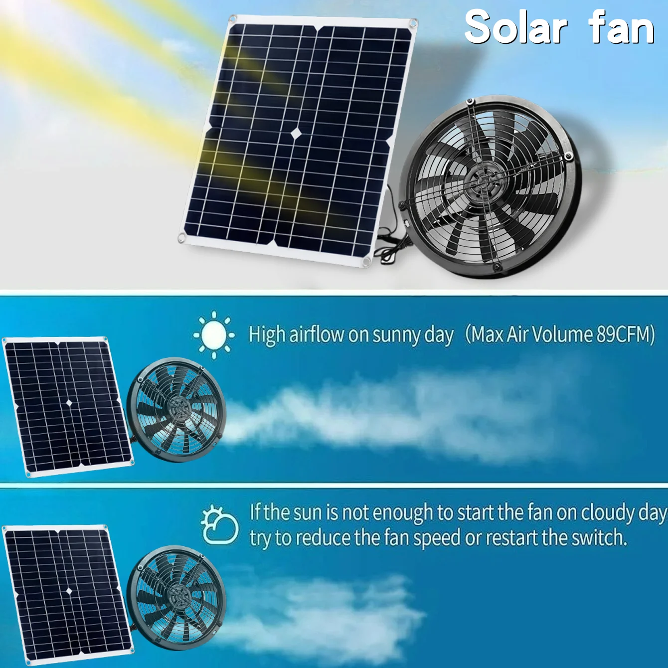 Solar fan Solar Charger Exhaus - Renewable Energy House 评论和价格