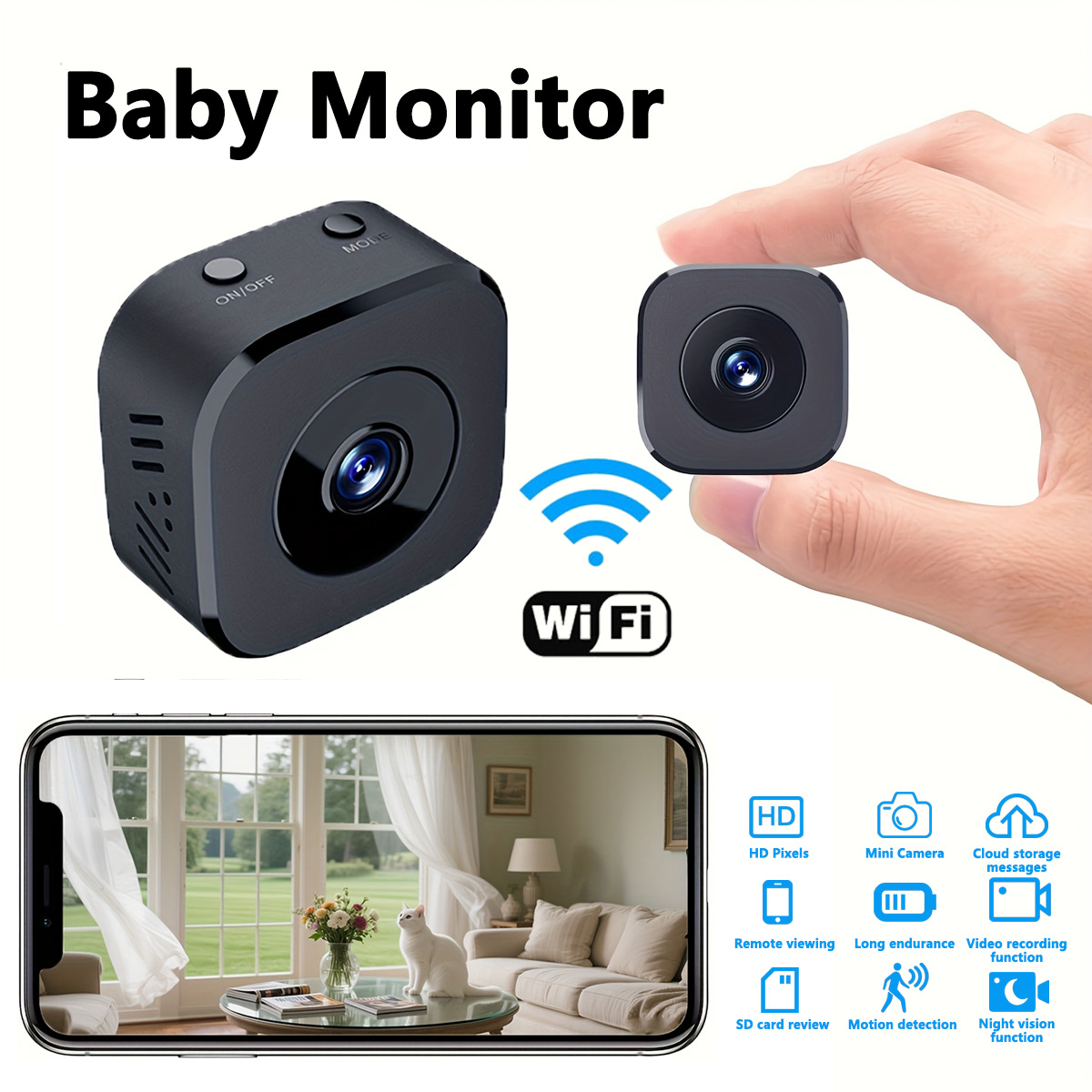 1080P HD Mini WiFi Camera Indo - Renewable Energy Battery 评论和价格