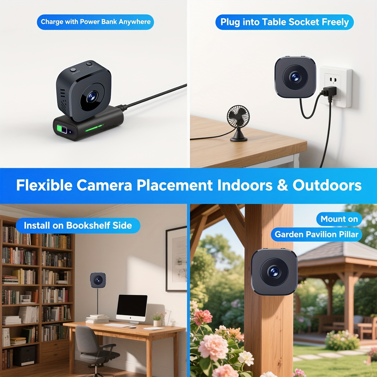 1080P HD Mini WiFi Camera Indo - Renewable Energy Battery 评论和价格