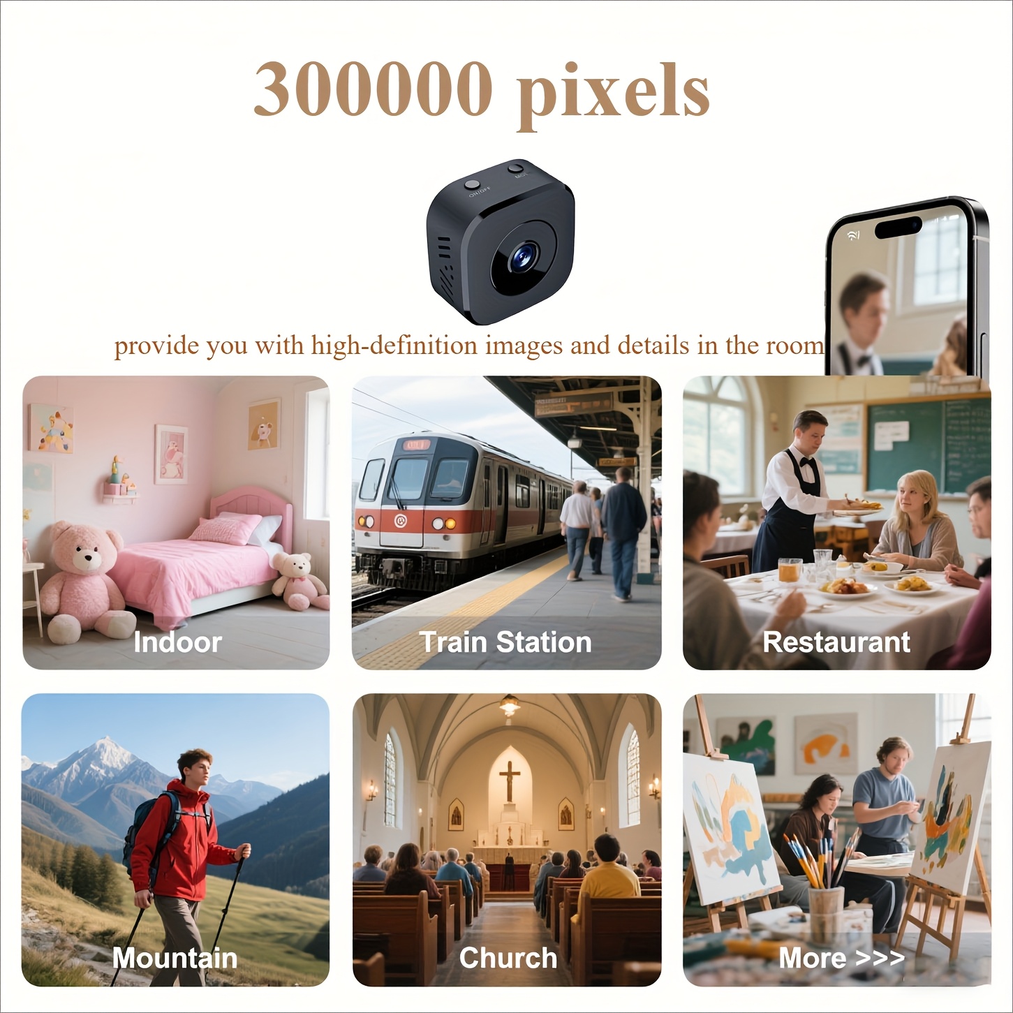 1080P HD Mini WiFi Camera Indo - Renewable Energy Battery 评论和价格