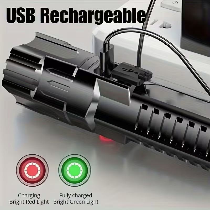 New High-power Led Flashlight  - Renewable Energy Battery 评论和价格
